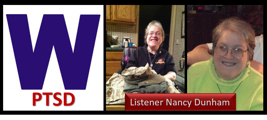 MEET A LISTENER — NANCY DUNHAM:  retired hospital chaplain, disciple of Post-Traumatic Winning and lives her life with cerebral palsy