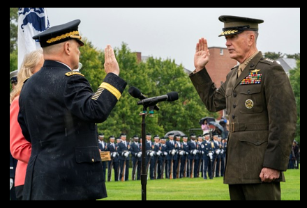 CHANGE COMES TO THE TOP OF THE UNIFORMED SERVICES:  Trump salutes General Dunford & installs General Milley as Chairman