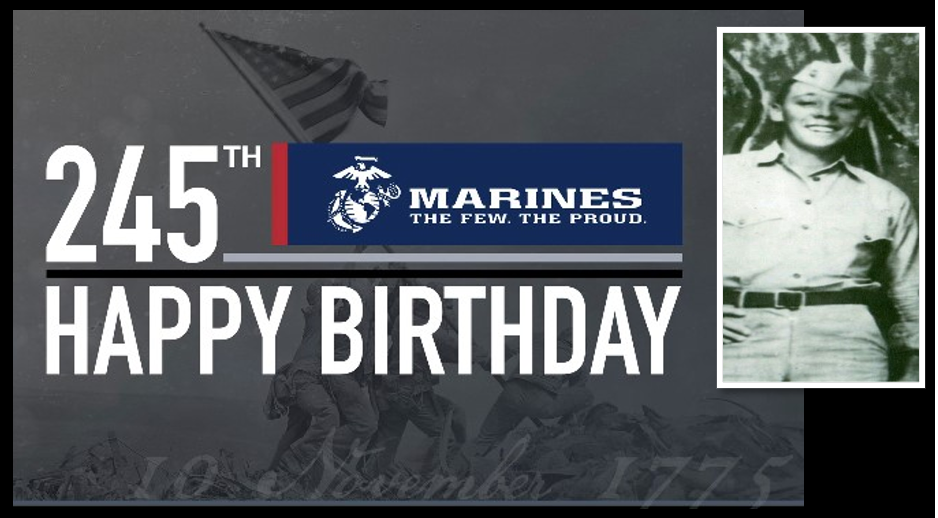 Happy 245th Birthday Marines!  Our favorite Marine interview ever — Iwo Jima veteran PFC Cal Humphrey, USMC!