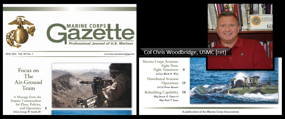 THE ALL MARINE RADIO HOUR:  Chris Woodbridge talks the May issue of the Marine Corps Gazette & separate courts for sexual assaults