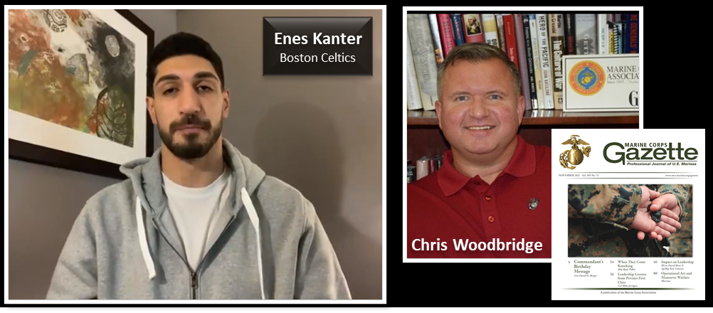 THE ALL MARINE RADIO HOUR: Enes Kanter is the first NBA player to speak the truth about China + Marine Corps Gazette talk with Chris Woodbridge